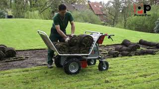 Taczka elektryczna wielofunkcyjna udźwig 400 kg Typ MCE400 w elektrycznym kiprowaniem, prod. Niemcy