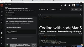 Codewars 8 kyu Convert Number to Reversed Array of Digits Javascript