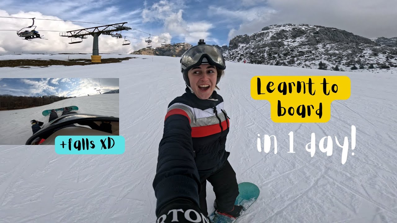 Watch Me Learn Snowboard As A Complete Beginner 🏂 - YouTube