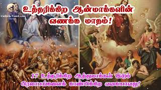 நவம்பர் 17. உத்தரிக்கிற ஆத்துமாக்கள் இடும் பிரலாபங்களைக் காண்பிக்கிற வகையாவது!