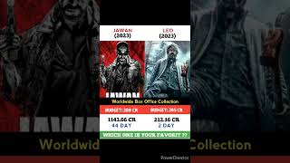 Jawan Vs LEO Movie Comparison || Box Office Collection #shorts #jawan #dunki #leo #leomovie #vijay