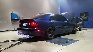 650 WHP Turbo IS300 Shooting Flames on the Dyno!