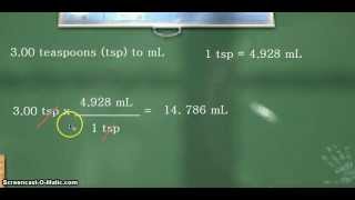 Unit conversion: teaspoons (tsp) to milliliters (mL)