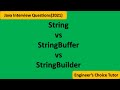 String vs StringBuffer vs StringBuilder || Java interview question 2021