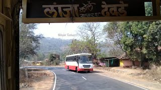 DEVRUKH - LANJA  MSRTC BUS CABIN RIDE ON RATNAGIRI KOLHAPUR NATIONAL HIGHWAY (NH166) | KONKAN