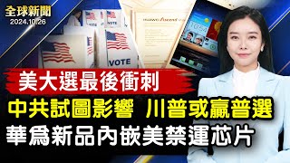 以色列打擊伊朗軍事目標 警告勿升級局勢；前競選顧問：中共試圖影響大選 川普或贏普選中國公司違規供貨 華為新品內嵌禁運芯片中共或增發長期國債？分析：難撐經濟【#全球新聞】｜#新唐人电视台