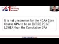 ncaa core course gpa vs cumulative gpa