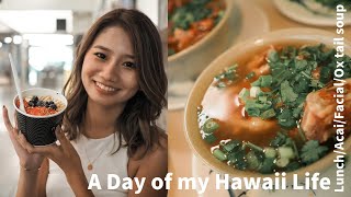 【日常vlog】ハワイ暮らしの日常。ランチ/アサイーボウル/激安エステ/B級グルメ最高