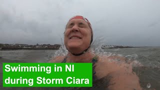 Storm Ciara: Swimming in Northern Ireland