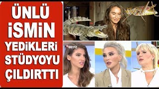 Eda Taşpınar'dan şaşırtan çekirge yorumu! Tadını bakın neye benzetti! / Magazin Turu