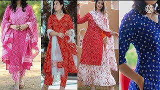 Top 20+ bandhani printed suit, daily wear anarkali suits, printed suit design, Patiala suits design