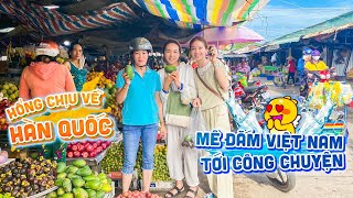 |1083| DẪN CHỊ BÁNH MỲ ĐI CHỢ QUÊ ĂN BÁNH KHỌT, UỐNG ĐÁ ME, MUA ĐỦ LOẠI BÁNH VÀ TRÁI CÂY CHẤN ĐỘNG.