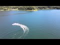 4k drone video fujikawaguchiko town yamanashi prefecture lake kawaguchi july 2021