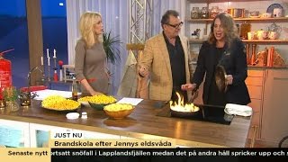 Efter Jennys ostbågebrand: brandskola i köket - Nyhetsmorgon (TV4)