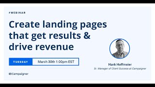 Webinar Replay: Creating Landing Pages That Get Results and Drive Revenue