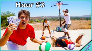 LAST TO STOP DRIBBLING WINS $1,000! *Basketball Challenge*