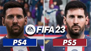 FIFA 23 - PS5 vs PS4 | (Faces/Graphics/Gameplay/UEFA Celebration) COMPARISON | [4K Next-Gen]
