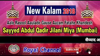 Ne Kalam 2018 Sayyed Abdul Qadir Jilani Miya (Mumbai) | Qadri hi raho Qadri hi Maro || Royal Channel
