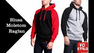 Blusa Moletom Masculina Raglan