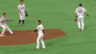 ムネリンを中心に撮った ホークス内野シートノック 2017.5.2