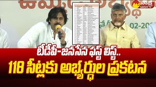 TDP and Janasena MLA Candidates First List | 118 Candidates | AP Elections 2024 @SakshiTV