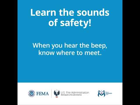 How would you describe the sound of a fire alarm?