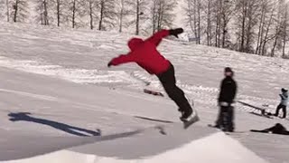 我更加确信 这就是我想要的自由！滑雪 滑雪侯 单板滑雪教学 这才是滑雪人的出场方式 禾木滑雪