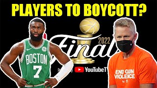 Celtics Jaylen Brown implies players could BOYCOTT NBA Finals games to protest Gun Violence!