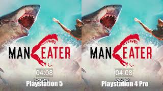 Maneater PS5 vs PS4 Pro - Loading and Graphics Comparison (Elgato 4K60 S+ Capture)