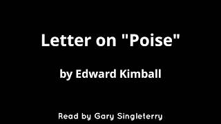 Letter on "Poise" by Edward Kimball