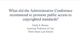 What Did the Administrative Conference Recommend to Promote Public Access to Copyrighted Standards?