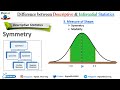 descriptive statistics vs inferential statistics measure of central tendency types of statistics