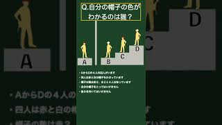 【ミニクイズ】帽子の色がわかるのは誰？