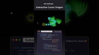 Interactive cursor Dragon #python #coding #js #javascriptcode #css #animation #dragon #anime #shorts