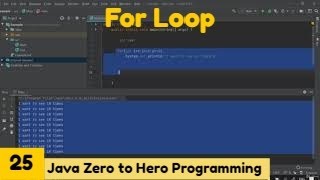 For loop | || Java 2021Complete Java Master Class Zero to Hero Programming || Udemy Course