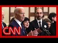 Biden speaks surrounded by family members of US citizens released in prisoner swap