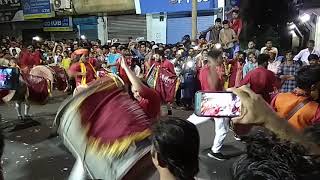 Dhol-tashe pathak at pajifond margao of Shree swami samarth ganapati visarjan