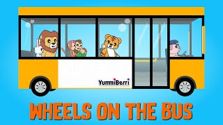 WHEELS ON THE BUS (LYRIC VIDEO) | YummiBerri kids' songs and more!