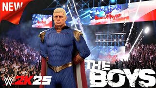 WWE2K25 The Boys Homelander (Cody Rhodes) w/New Theme \u0026 Crazy Entrance | Concept !