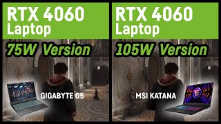 RTX 4060 75W vs. RTX 4060 105W in 10 Games // Gigabyte G5 KF vs. MSI Katana B13V