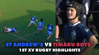 This team play rugby like absolute ballers | St Andrew's vs Timaru Boys' | 1st XV Highlights