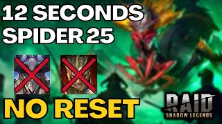 💥 RECORD Level Spider 25 Speed Run 💥 12 Seconds Spider 25 GUIDE/SHOWCASE | RAID SHADOW LEGENDS