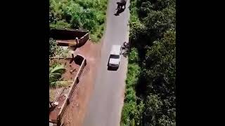 Elephant attack | Elephant attack video caught on drone view | Elephant attack caught on camera