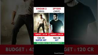 singham 2 vs spyder movie box office collection comparison #vikram #surya #maheshbabu #shorts