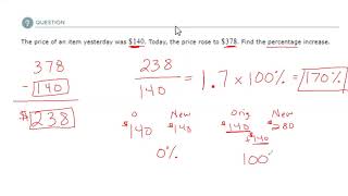 Finding the percentage increase or decrease: Basic ALEKS