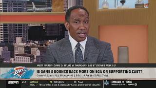 FIRST TAKE | "SGA always shines when OKC need" - Stephen A. is taking Thunder over Spurs in Game 5