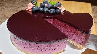 No-Bake Blueberries Cheesecake Recipe | No Egg \u0026 No Artificial Color | Perfect Dessert  #cheesecake