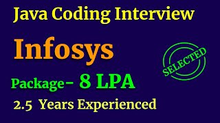 Infosys Java Coding Interview Questions