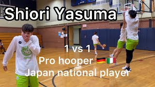 あの安間志織選手と戦ってボコボコなんてされてない。i didn’t get to beat pro player during 1 on 1 hooping 🏀