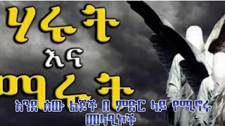 እንደ ሰው ልጆች በ ምድር ላይ እሚኖሩ ሁለቱ መላዒኮች የ ሀሩት እና ማሩት ሙሉ ታሪክ